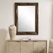 Fairmont Dark Walnut and Brass Rectangular Wall Mirror