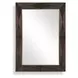 Fairmont Dark Walnut and Brass Rectangular Wall Mirror
