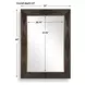 Fairmont Dark Walnut and Brass Rectangular Wall Mirror