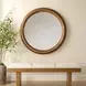 Carlisle Light Honey Round Wall Mirror
