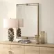 Alden Antique Brass and Amber Rectangular Wall Mirror