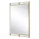 Alden Antique Brass and Amber Rectangular Wall Mirror