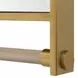 Alden Antique Brass and Amber Rectangular Wall Mirror