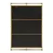 Alden Antique Brass and Amber Rectangular Wall Mirror