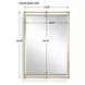 Alden Antique Brass and Amber Rectangular Wall Mirror
