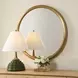 Atkinson Antique Brass Round Wall Mirror