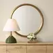 Atkinson Antique Brass Round Wall Mirror
