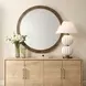 Monterey Antique Gold Round Wall Mirror