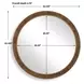 Monterey Antique Gold Round Wall Mirror