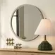 Oakley Warm Champagne Round Wall Mirror