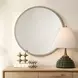 Oakley Warm Champagne Round Wall Mirror