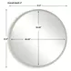 Oakley Warm Champagne Round Wall Mirror