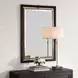 Riverton Antique Brass and Brown Rectangular Wall Mirror