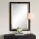 Riverton Antique Brass and Brown Rectangular Wall Mirror