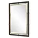 Riverton Antique Brass and Brown Rectangular Wall Mirror