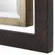 Riverton Antique Brass and Brown Rectangular Wall Mirror