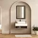 Riverton Antique Brass and Brown Rectangular Wall Mirror