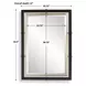 Riverton Antique Brass and Brown Rectangular Wall Mirror