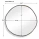 Fairmont Antique Brass Round Wall Mirror