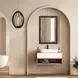 Somerset Dark Bronze and Antique Brass Rectangular Wall Mirror