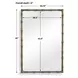 Arlington Antique Brass Rectangular Wall Mirror