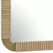 Heinrich Antique Brass and Light Natural Rectangular Wall Mirror