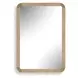 Heinrich Antique Brass and Light Natural Rectangular Wall Mirror