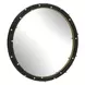 Riverton Matte Black and Gold Round Wall Mirror