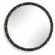 Riverton Matte Black and Gold Round Wall Mirror