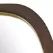 Monterey Warm Walnut and Gold Free Form Tall Wall Mirror