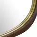 Monterey Warm Walnut and Gold Free Form Tall Wall Mirror