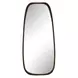 Monterey Warm Walnut and Gold Free Form Tall Wall Mirror
