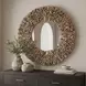 Prescott Brown Round Wall Mirror