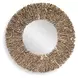 Prescott Brown Round Wall Mirror
