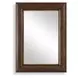Arlington Antique Walnut and Gold Rectangular Wall Mirror