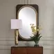 Fairmont Dark Bronze and Gold Oval Wall Mirror