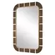 Grafton Dark Bronze and Antique Gold Rectangular Wall Mirror