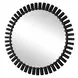 Hamilton Satin Black and Gold Round Wall Mirror