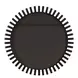 Hamilton Satin Black and Gold Round Wall Mirror