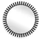 Hamilton Satin Black and Gold Round Wall Mirror