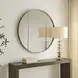 Somerset Antique Brass Round Wall Mirror