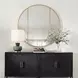 Somerset Antique Brass Round Wall Mirror