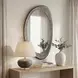 Hamilton Antique Nickel Oval Wall Mirror