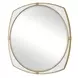 Monterey Warm Antique Gold and White Round Wall Mirror