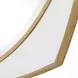 Monterey Warm Antique Gold and White Round Wall Mirror