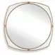 Monterey Warm Antique Gold and White Round Wall Mirror