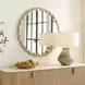 Alden Warm Ivory Round Wall Mirror