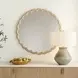 Alden Warm Ivory Round Wall Mirror