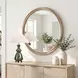 Kingsley Cerused Light Wood Round Wall Mirror