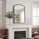 Langston Antique Nickel Arched Wall Mirror